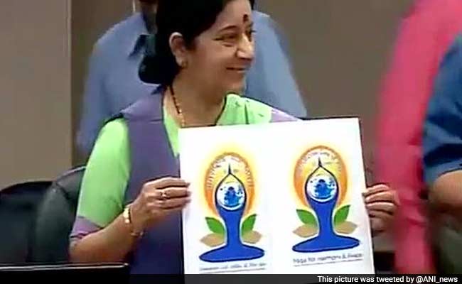 Ahead of International Yoga Day, Sushma Swaraj Unveils Logo