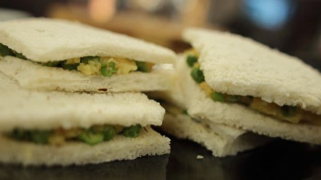 Peas and Potato Sandwich