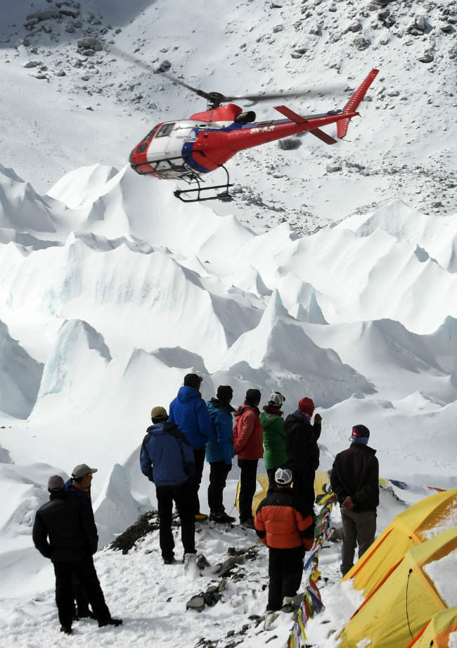 All Climbers Stranded at Camps High Up Everest Airlifted to Safety