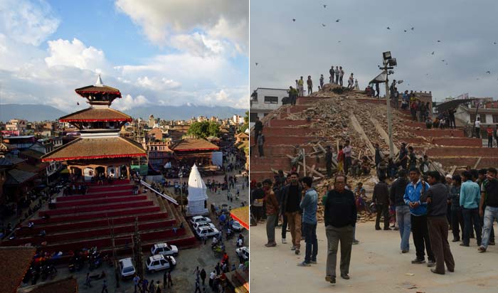 Before And After The Nepal Earthquake Heartbreaking Pictures Show