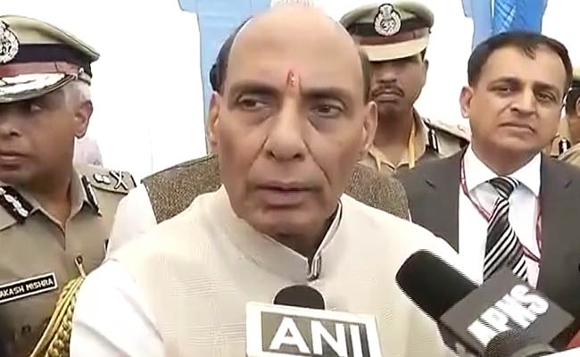 Home Minister Rajnath Singh Sits in Dark Hall at Border Security Force Event
