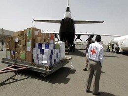 Red Cross Plane Flies More Aid Into Yemen Capital Red Cross Plane Flies More Aid Into Yemen Capital