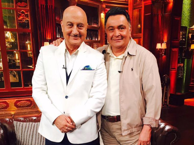 Rishi Kapoor Shoots for Anupam Kher's TV Show