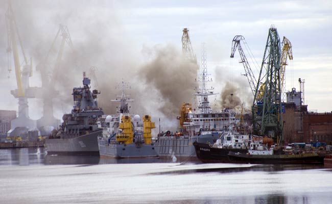 Russian Nuclear Submarine Catches Fire in Shipyard