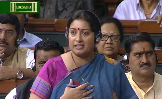 Minister Smriti Irani's Fiery Speech in Parliament is Talk of the Town