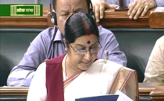 Sushma Swaraj Presses Wrong Button in Lok Sabha, Corrects Her Vote