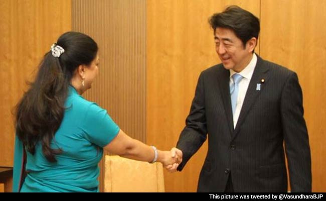 Rajasthan Chief Minister Vasundhara Raje Meets Japanese Prime Minister Shinzo Abe