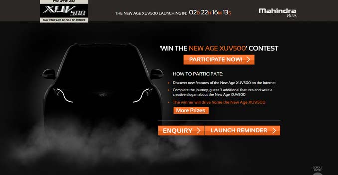 Mahindra Teases the New Face of the XUV500; Launch on 25th May 2015