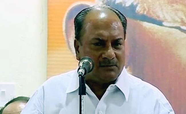 Former Defence Minister AK Antony Accuses Centre of Betraying Ex-Servicemen