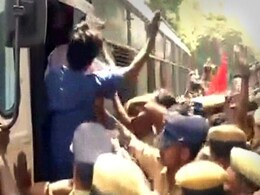 Protests Outside IIT Madras Over Ban on Students' Group Protests Outside IIT Madras Over Ban on Students' Group