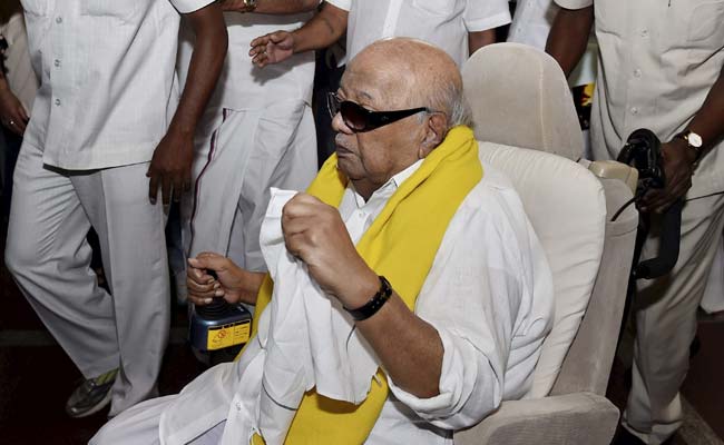 Karunanidhi Hospitalised For Change Of Tracheostomy Tube