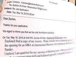 'My Name is Khan': MBA in Mumbai Told Jobs Only For Non-Muslims 'My Name is Khan': MBA in Mumbai Told Jobs Only For Non-Muslims
