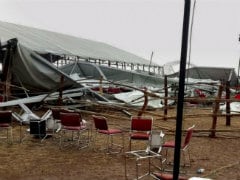 More Than 50 Injured After Dome Over Stage for PM Modi's Rally at Naya Raipur Collapsed Due to Bad Weather