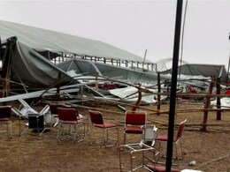More Than 50 Injured After Dome Over Stage for PM Modi's Rally at Naya Raipur Collapsed Due to Bad Weather More Than 50 Injured After Dome Over Stage for PM Modi's Rally at Naya Raipur Collapsed Due to Bad Weather