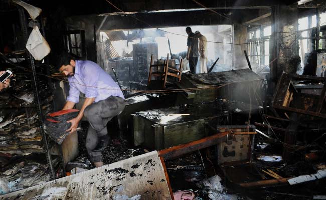 Fire Breaks Out Near National Conference Headquarters in Srinagar