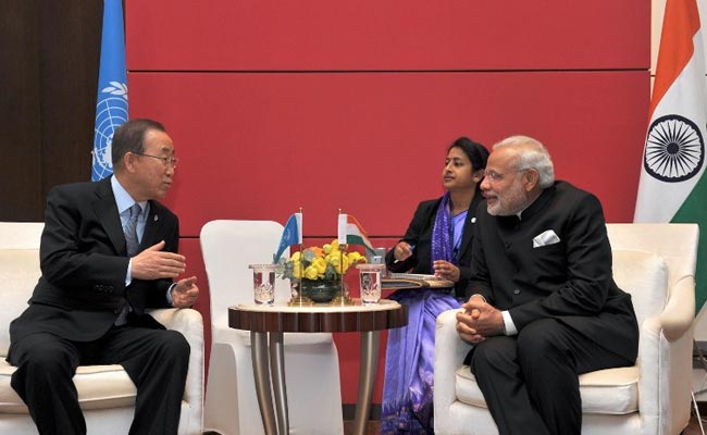 PM Modi, UN Secretary General Ban Ki-moon Discuss Climate Change, Security Council Reforms