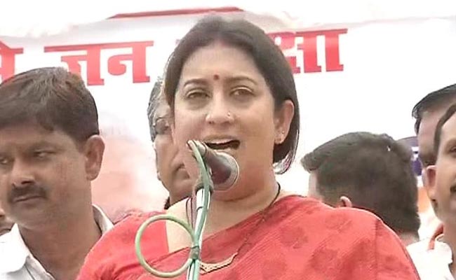 Congress Conspiring To 'Divide India', Says Smriti Irani