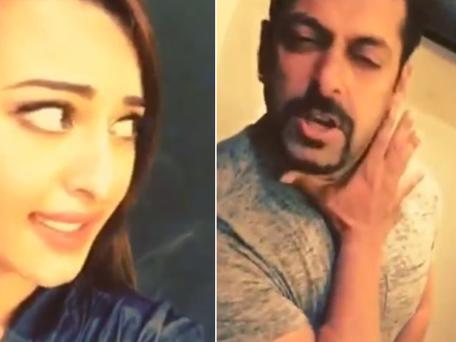 Salman Khan, Sonakshi Sinha Dubsmash a Shotgun Dialogue, <i>Dabangg</i>-Style