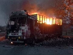 Over 30 Trucks Set on Fire Reportedly by Naxals in Bihar's Gaya
