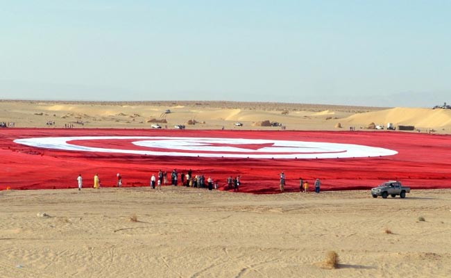 Flag the Size of 19 Football Pitches Unfurled in This Country