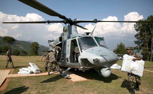 Choppers, Drone Hunt for Missing US Marines Huey, Nepal Earthquake Toll Rises