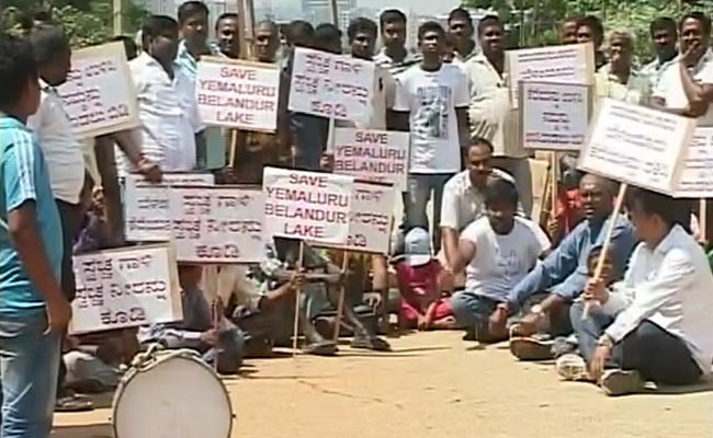 Protests in Bengaluru to Save Yamlur Lake, Where Flames Erupted