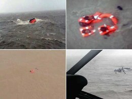 Navy Rescues Sailors After Ship Sinks Off Mumbai Navy Rescues Sailors After Ship Sinks Off Mumbai