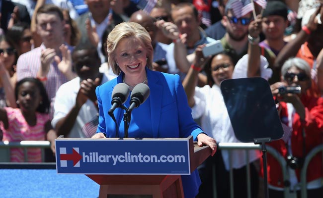 Hillary Clinton Holds First Major Campaign Rally, Promises an America for Everyone