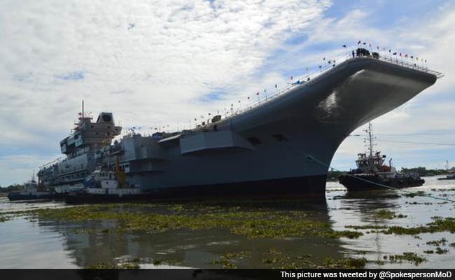 India's First Indigenous Aircraft Carrier INS Vikrant Undocked
