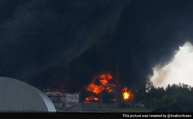 Firemen Missing After Explosion at Fuel Depot Fire in Ukraine