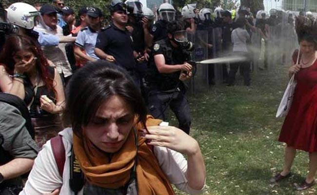 Turkey's Policeman Gets 'Tree-Planting' Sentence for Tear-Gassing "Lady in Red"