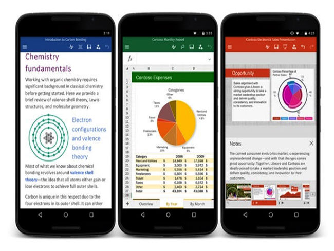 Android स्मार्टफोन के लिए मुफ्त Microsoft Word, Excel, PowerPoint ऐप्स लॉन्च