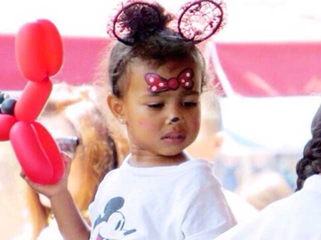 Kim Kardashian, Kanye West Celebrate North's Birthday in Disneyland