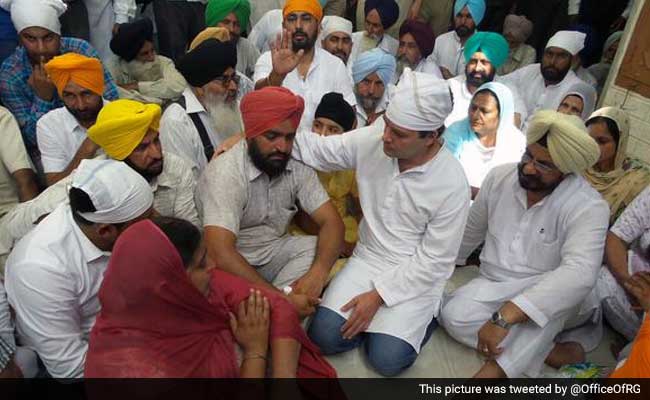 Rahul Gandhi Visits Family of Punjab Farmer Who Committed Suicide