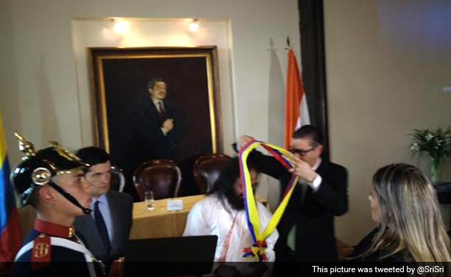 Spiritual Leader Sri Sri Ravi Shankar Conferred With Colombia's Highest Civilian Award