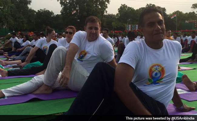 US Ambassador Richard Verma Celebrates International Yoga Day at Rajpath