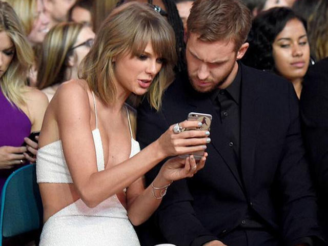 Taylor Swift Tweets Photo of Boyfriend Calvin Harris