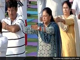 Vasundhara Raje Makes First Public Appearance in a Week on Yoga Day Vasundhara Raje Makes First Public Appearance in a Week on Yoga Day