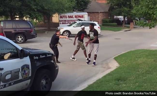 Viral Video Shows Police Pulling Gun On Teens Pool Party