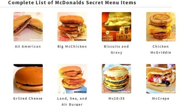 Mcdonalds Secret Menu