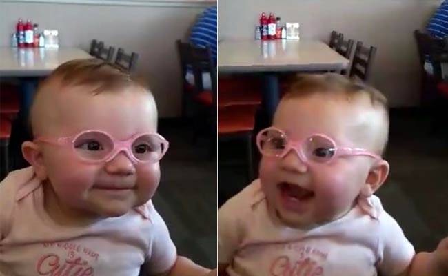 Glasses Help Baby See Parents Clearly For the First Time. Smiles Guaranteed