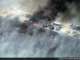 Blaze Burns Cars, Closes California Freeway Blaze Burns Cars, Closes California Freeway