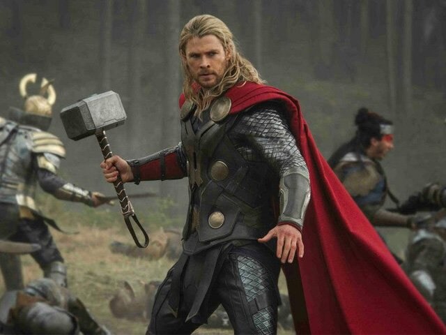 Hollywood Movie Costumes and Props: Chris Hemsworth's Thor costume from  Avengers: Infinity War on display