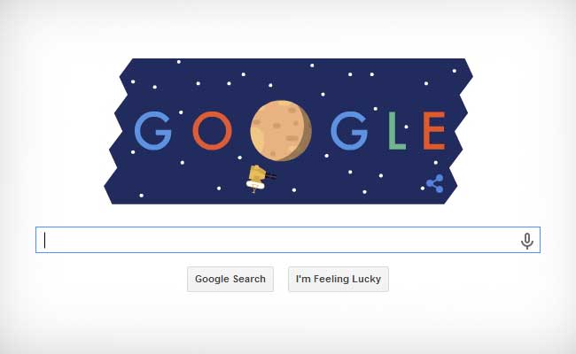 Google's Doodle on New Horizons Pluto Flyby