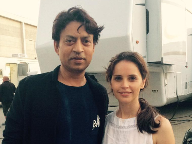 Irrfan Khan Wraps <i>Inferno</i>, Tweets Pic With Felicity Jones