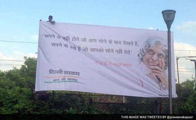 Amid Controversy Over Ads, AAP Government's New Posters Feature President Kalam