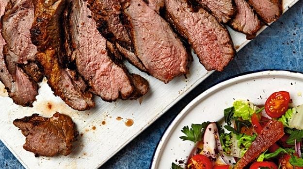 Thomasina Miers' Moorish-style Barbecued Leg of Lamb & Poached Spiced Apricots