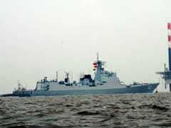 Chinese Navy's Missile Destroyer Docked at Mumbai