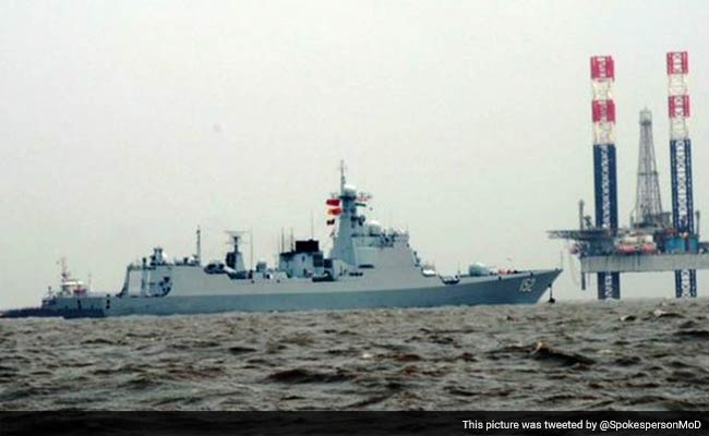 Chinese Navy's Missile Destroyer Docked at Mumbai