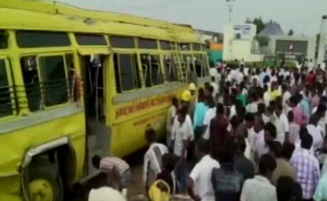 With 60 Children On Board, Tamil Nadu School Bus Flipped Over